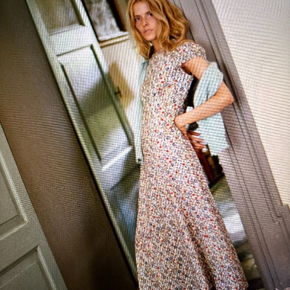 DOEN Sz XXL Rhodia Dress in Creme Prairie De Montagne